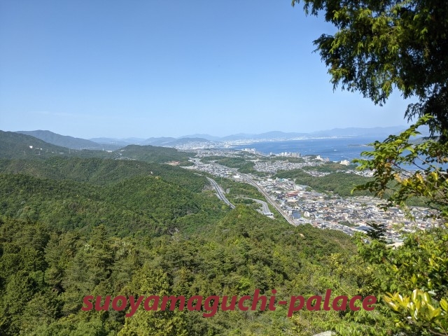 （門山城）山頂からの展望の写真
