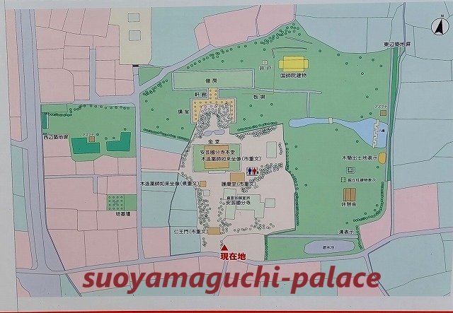 安芸国分寺歴史公園案内看板（地図部分）